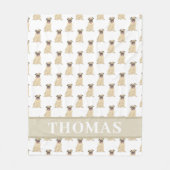 Personalisierter Mops Baby Blanket Fleecedecke (Vorderseite)
