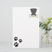 Personalisierter Mops Briefpapier (Stehend Vorderseite)