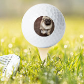 Personalisierter Mops Dog Foto und Ihr Mops Dog Na Golfball