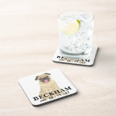 Personalisierter Mops Getränkeuntersetzer (Rechte Seite)