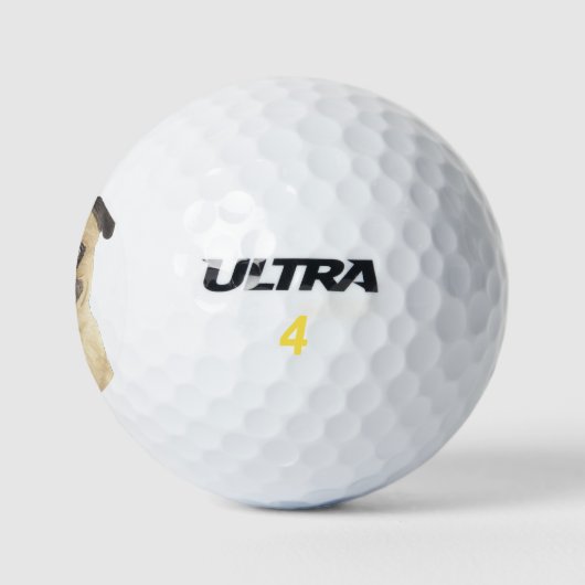 Personalisierter Mops Golfball (Logo)