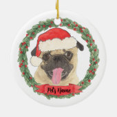 Personalisierter Mops Keramik Ornament (Hinten)