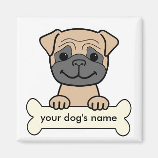 Personalisierter Mops Magnet