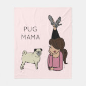 Personalisierter Mops Mama Fleece Blanket (Vorderseite)