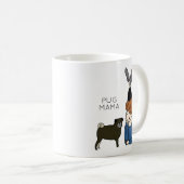 Personalisierter Mops Mama-Kaffee-Tasse Kaffeetasse (VorderseiteRechts)