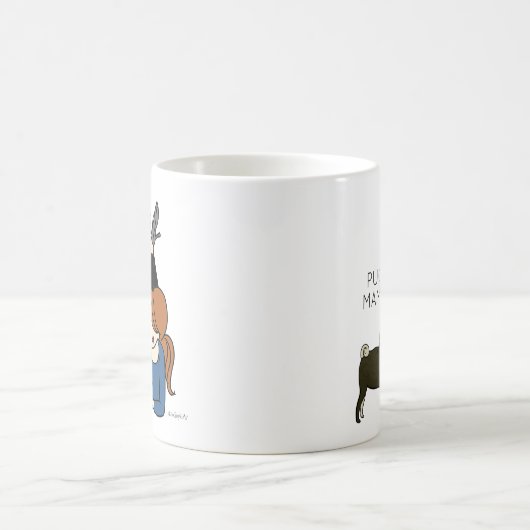 Personalisierter Mops Mama-Kaffee-Tasse Kaffeetasse (Mittel)