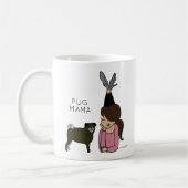 Personalisierter Mops Mama-Kaffee-Tasse Kaffeetasse (Links)