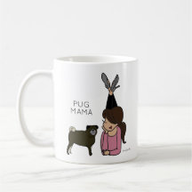 Personalisierter Mops Mama-Kaffee-Tasse