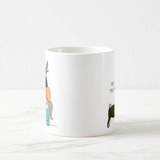 Personalisierter Mops Mama-Kaffee-Tasse Kaffeetasse (Mittel)