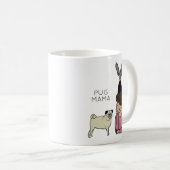 Personalisierter Mops Mama-Kaffee-Tasse Kaffeetasse (VorderseiteRechts)