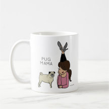 Personalisierter Mops Mama-Kaffee-Tasse