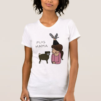 Personalisierter Mops Mama T - Shirt
