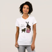 Personalisierter Mops Mama T - Shirt (Vorne ganz)