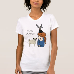 Personalisierter Mops Mama T - Shirt