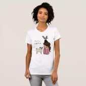 Personalisierter Mops Mama  T-Shirt (Vorne ganz)