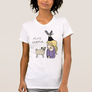 Personalisierter Mops Mama T - Shirt
