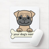 Personalisierter Mops Mousepad (Mit Mouse)