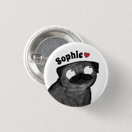 Personalisierter Mops-Name-Button, benutzerdefinie Button