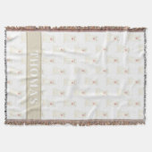 Personalisierter Mops (weiß) Decke (Vorderseite)