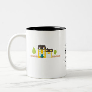 Personalisierter Morgentasse Heimatort   Benutzerd Zweifarbige Tasse
