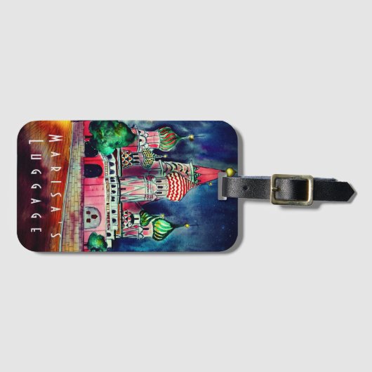 Personalisierter Moskauer Gepäcktag Gepäckanhänger (Vorderseite (Horizontal))