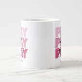 Personalisierter Motivierend Bete über alles Jumbo-Tasse (Vorderseite)