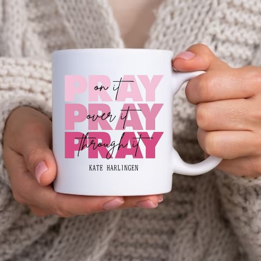 Personalisierter Motivierend Bete über alles Jumbo-Tasse