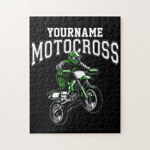 Personalisierter Motocross Dirt Bike Fahrer Rennsp Puzzle
