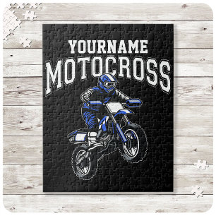 Personalisierter Motocross‑Dirtbike‑Fahrer‑ Puzzle