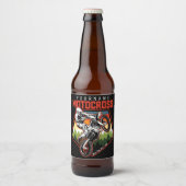 Personalisierter Motocross Racing Dirt Bike Trail Bierflaschenetikett (Vorderseite)