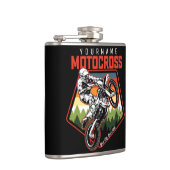 Personalisierter Motocross Racing Dirt Bike Trail Flachmann (Rechts)