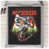 Personalisierter Motocross Racing Dirt Bike Trail Fleecedecke