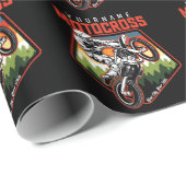 Personalisierter Motocross Racing Dirt Bike Trail Geschenkpapier (Rolleneckpunkt)