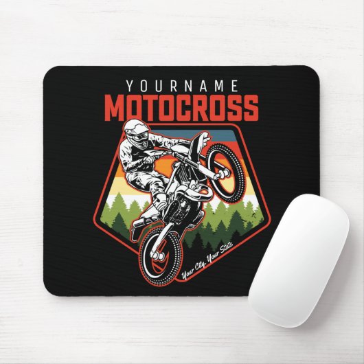 Personalisierter Motocross Racing Dirt Bike Trail Mousepad (Mit Mouse)
