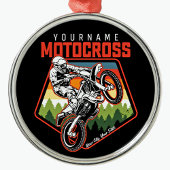 Personalisierter Motocross Racing Dirt Bike Trail Ornament Aus Metall