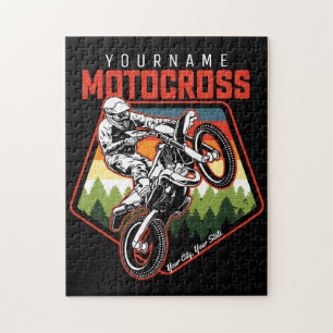 Personalisierter Motocross Racing Dirt Bike Trail Puzzle
