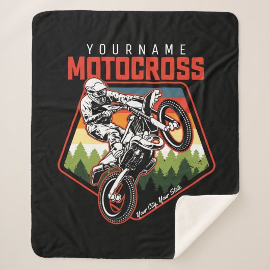 Personalisierter Motocross Racing Dirt Bike Trail Sherpadecke (Vorderseite)