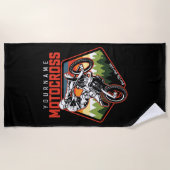 Personalisierter Motocross Racing Dirt Bike Trail Strandtuch (Vorderseite)