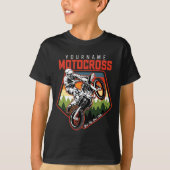Personalisierter Motocross Racing Dirt Bike Trail T-Shirt (Vorderseite)