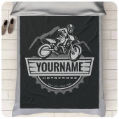 Personalisierter Motocross Rider Dirt Bike Racing Fleecedecke