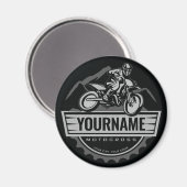 Personalisierter Motocross Rider Dirt Bike Racing Magnet (Vorderseite/Rückseite)
