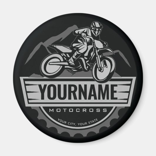 Personalisierter Motocross Rider Dirt Bike Racing Magnet (Vorne)