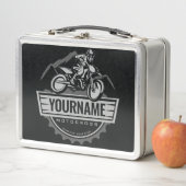 Personalisierter Motocross Rider Dirt Bike Racing Metall Brotdose (Beispiel)