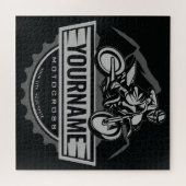 Personalisierter Motocross Rider Dirt Bike Racing Puzzle (Horizontal)