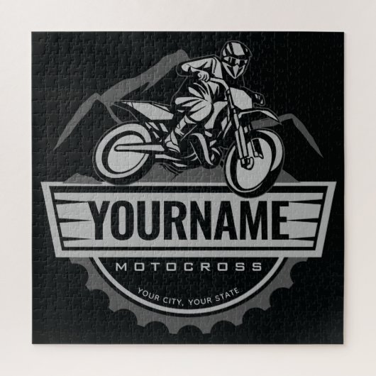 Personalisierter Motocross Rider Dirt Bike Racing Puzzle (Vertikal)