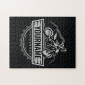 Personalisierter Motocross Rider Dirt Bike Racing Puzzle (Horizontal)