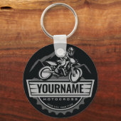 Personalisierter Motocross Rider Dirt Bike Racing Schlüsselanhänger (Vorderseite)