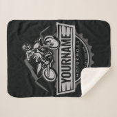 Personalisierter Motocross Rider Dirt Bike Racing Sherpadecke (Vorderseite (Horizontal))