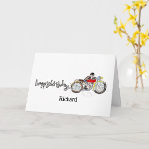 Personalisierter Motorrad-Geburtstag Karte