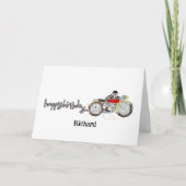 Personalisierter Motorrad-Geburtstag Karte (Vorderseite)